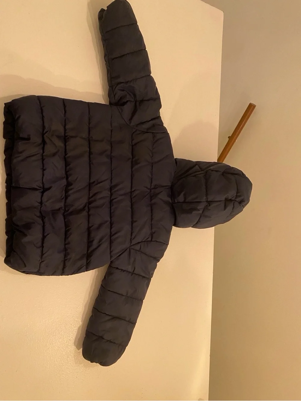 United Colors of Benetton Kids Navy Hooded Puffer Jacket 18-24M 90cm